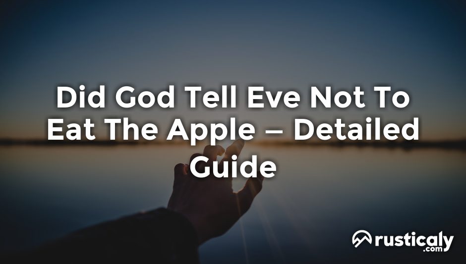did god tell eve not to eat the apple