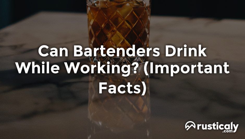 can bartenders drink while working