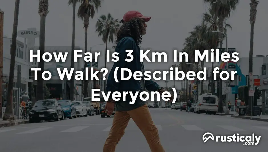 how far is 3 km in miles to walk