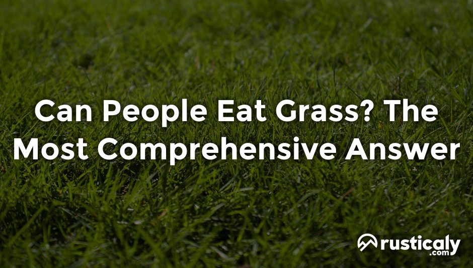can people eat grass