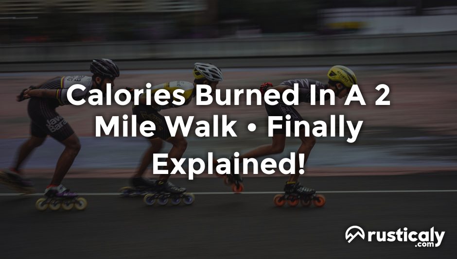 calories burned in a 2 mile walk