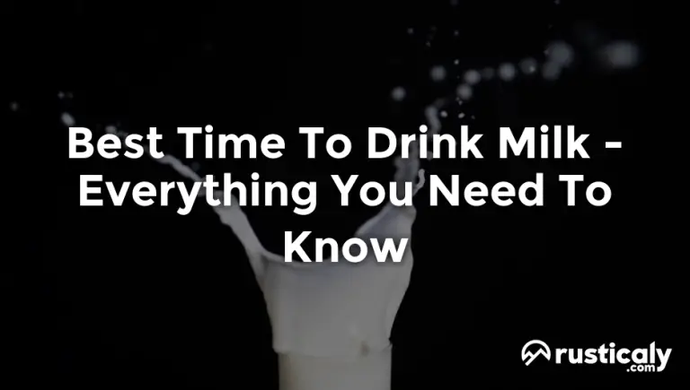 best time to drink milk