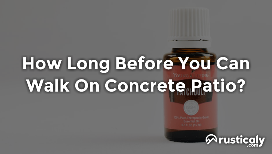 how long before you can walk on concrete patio