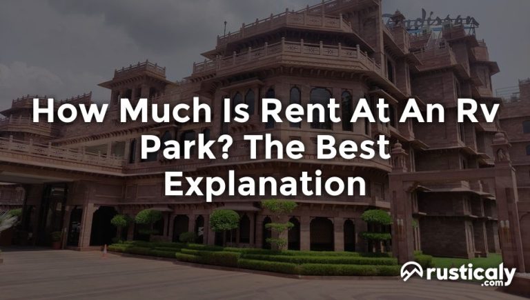 how much is rent at an rv park