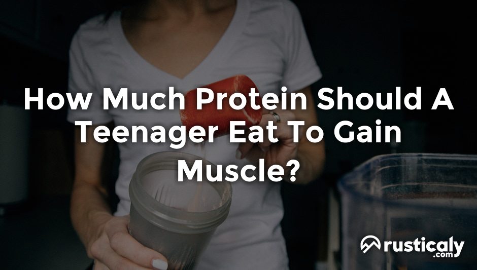 how much protein should a teenager eat to gain muscle