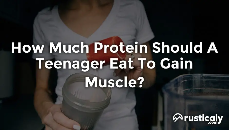 how much protein should a teenager eat to gain muscle