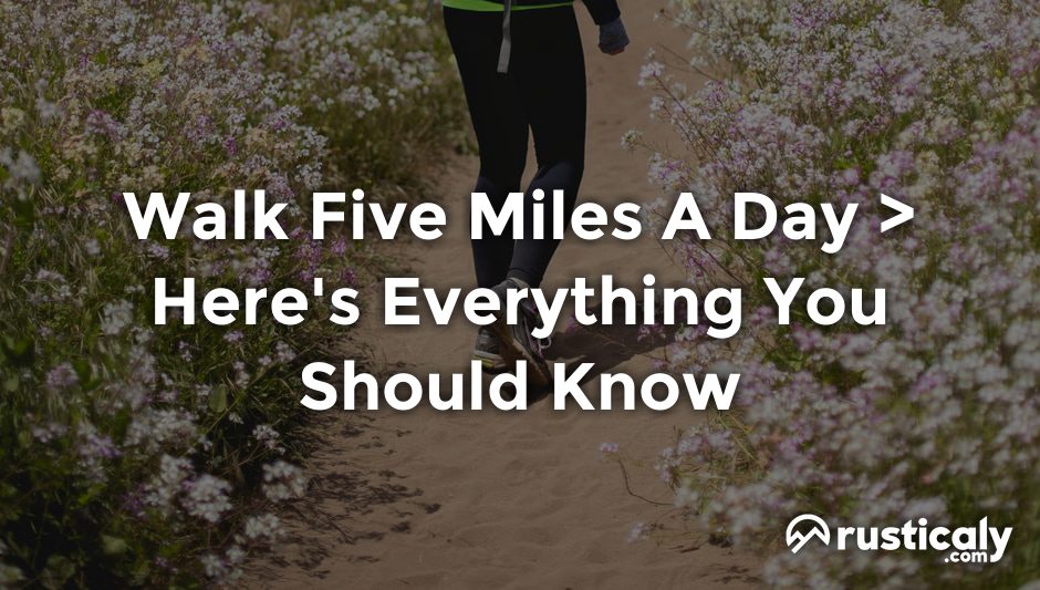 walk five miles a day