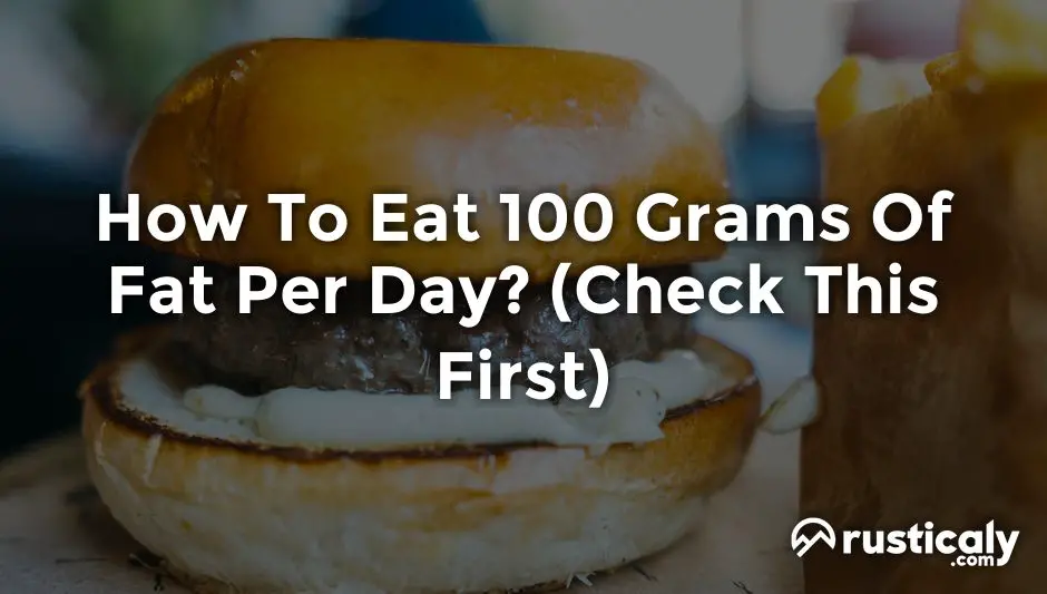 how to eat 100 grams of fat per day