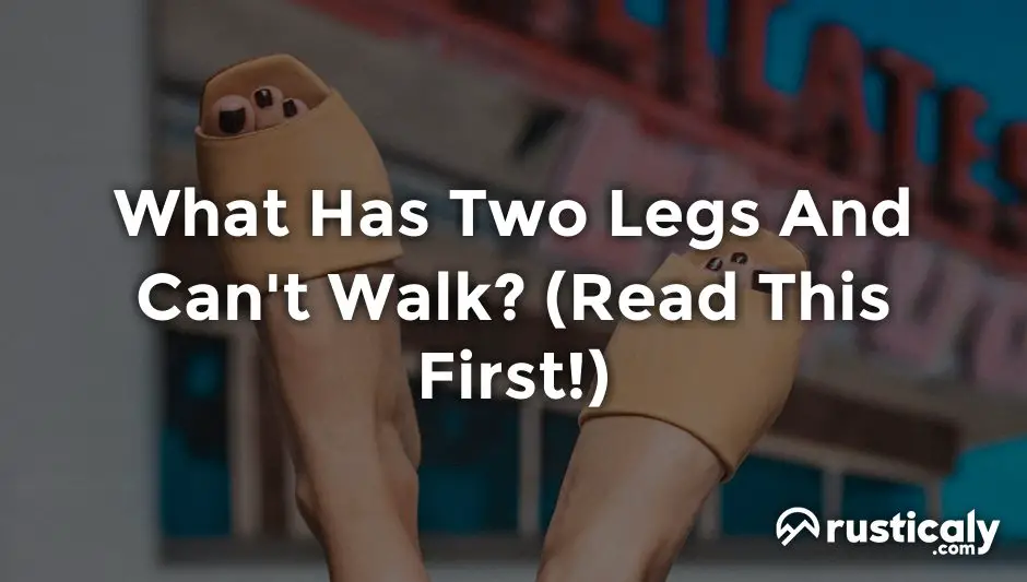 what has two legs and can't walk