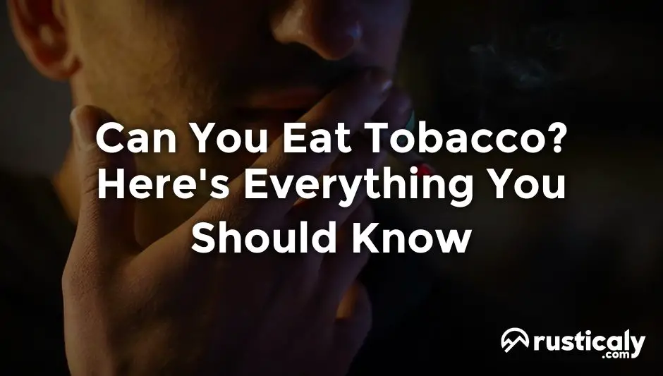 can you eat tobacco