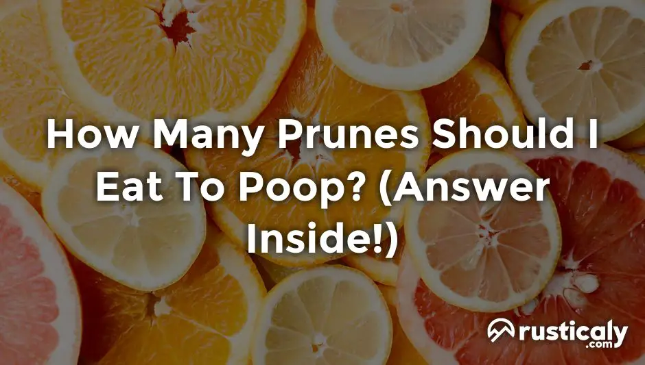 how many prunes should i eat to poop