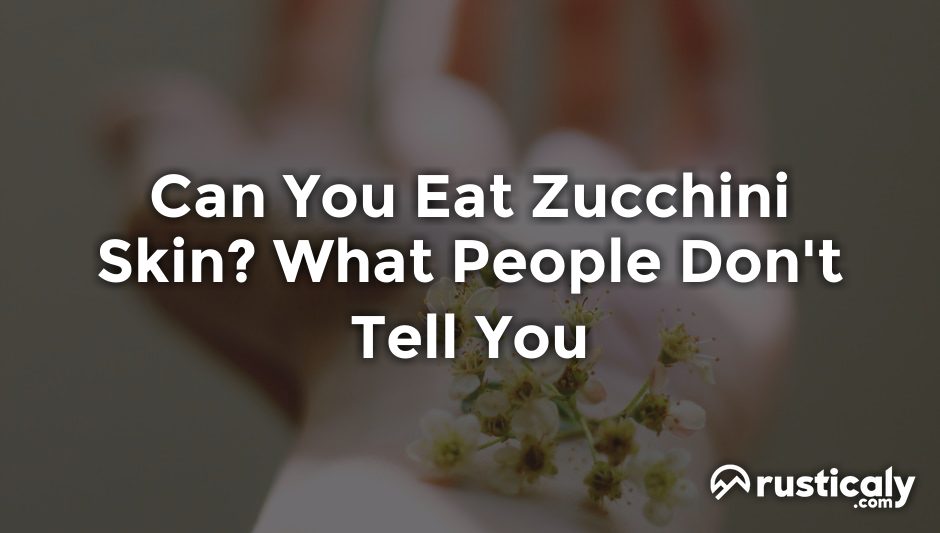 can you eat zucchini skin
