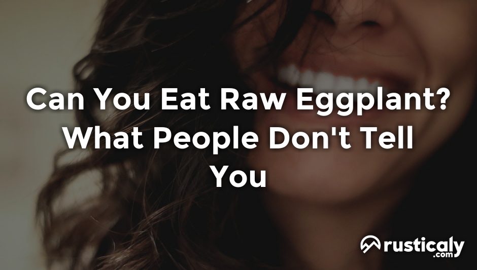 can you eat raw eggplant