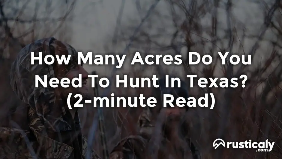 how many acres do you need to hunt in texas
