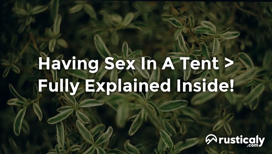 having sex in a tent