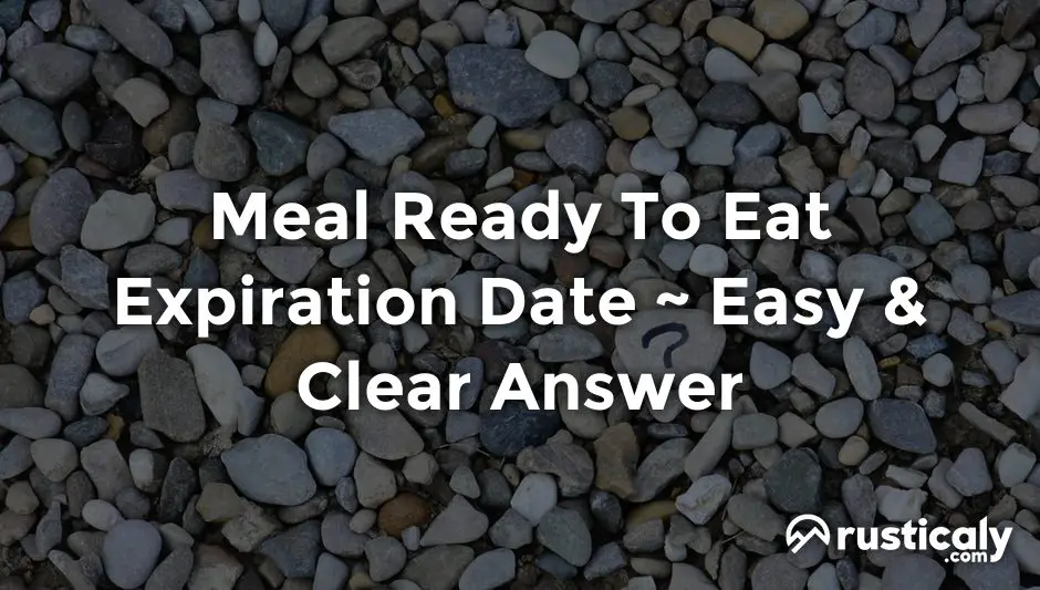 meal ready to eat expiration date