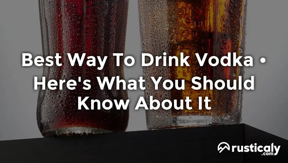 best way to drink vodka