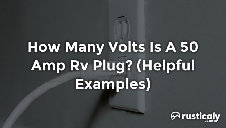 how many volts is a 50 amp rv plug