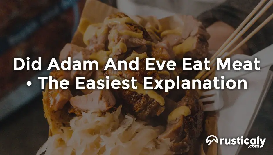 did adam and eve eat meat