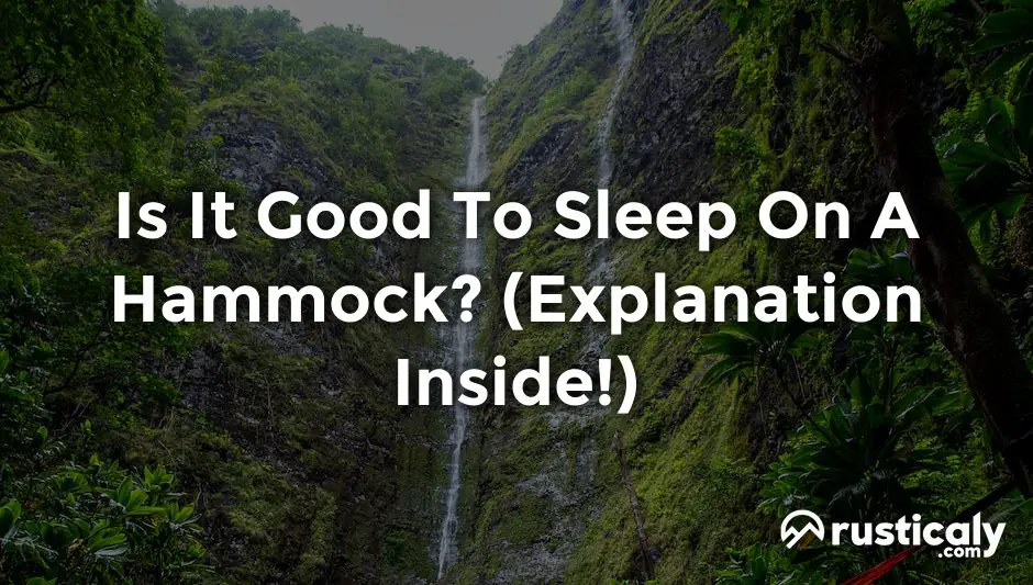 is it good to sleep on a hammock