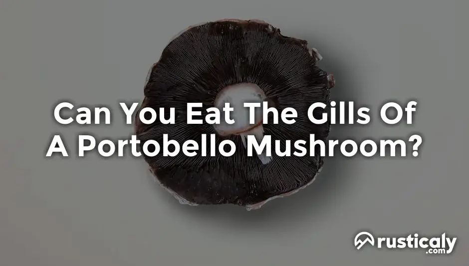 can you eat the gills of a portobello mushroom