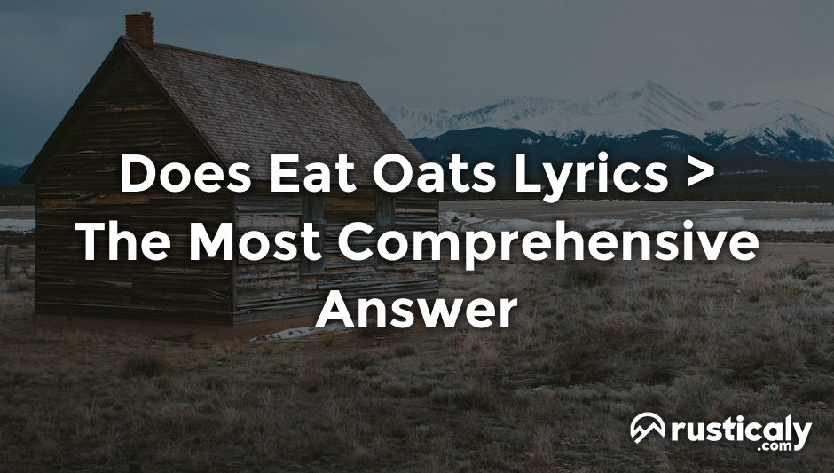 does eat oats lyrics