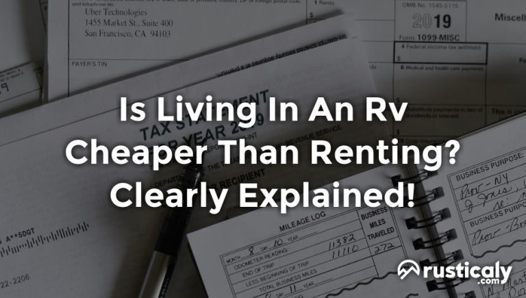 is living in an rv cheaper than renting