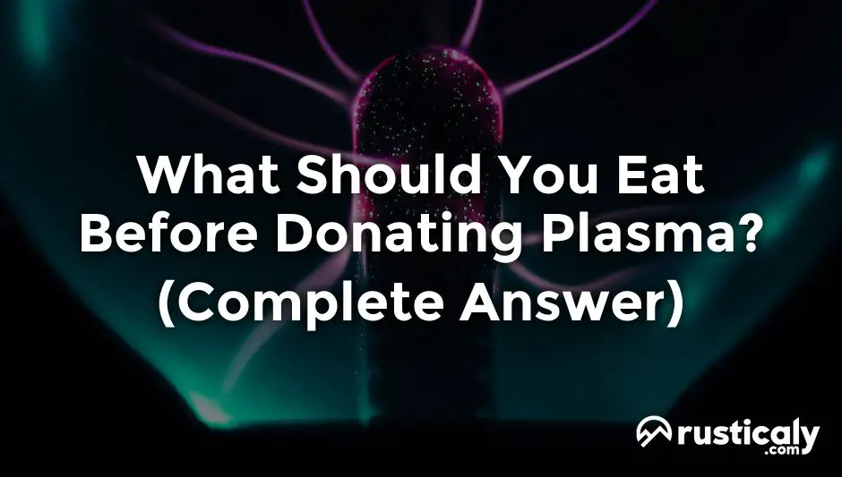 what should you eat before donating plasma