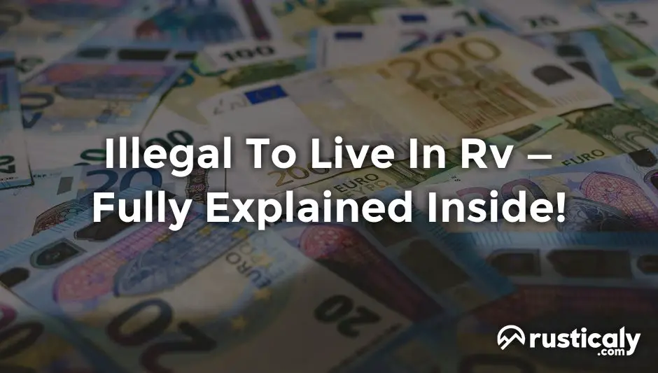 illegal to live in rv