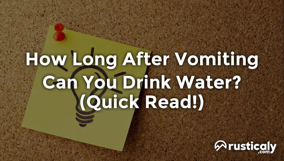 how long after vomiting can you drink water