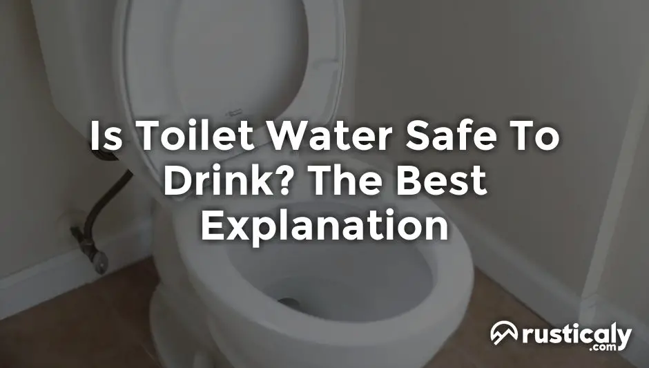 is toilet water safe to drink