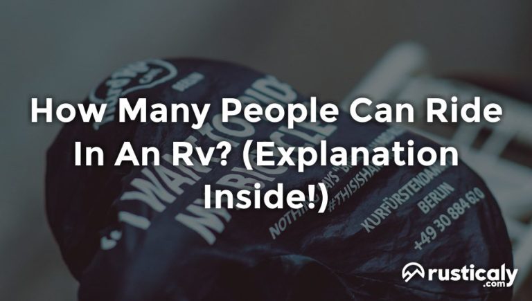 how many people can ride in an rv