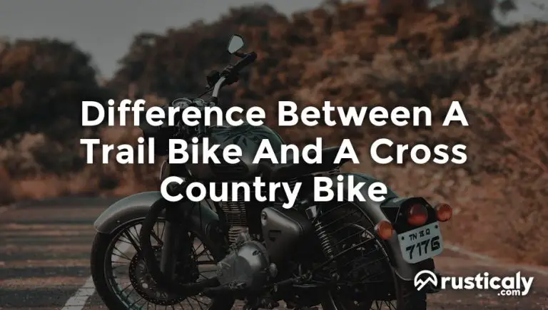 difference between a trail bike and a cross country bike