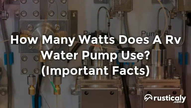 how many watts does a rv water pump use