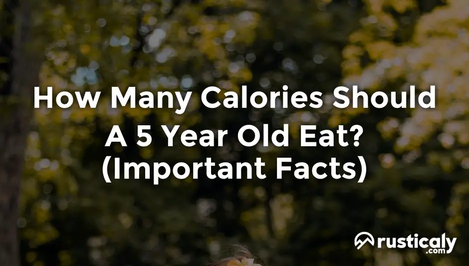 how many calories should a 5 year old eat