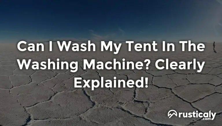 can i wash my tent in the washing machine