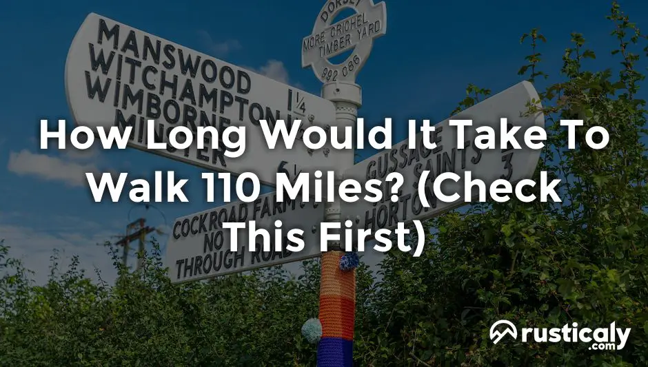 How Long Would It Take To Walk 110 Miles? Complete Explanation