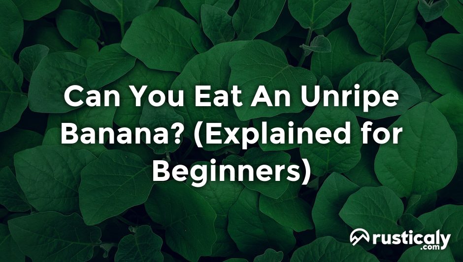 can you eat an unripe banana