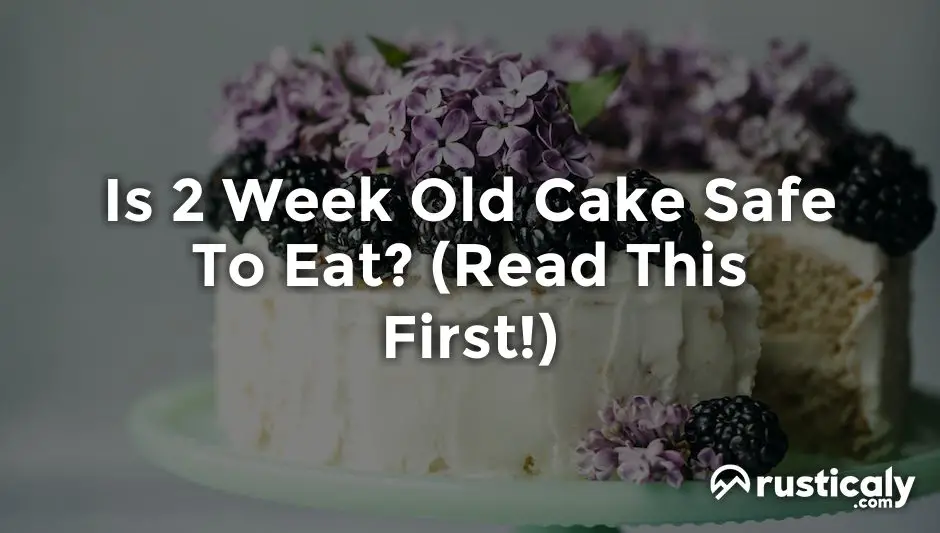 is 2 week old cake safe to eat