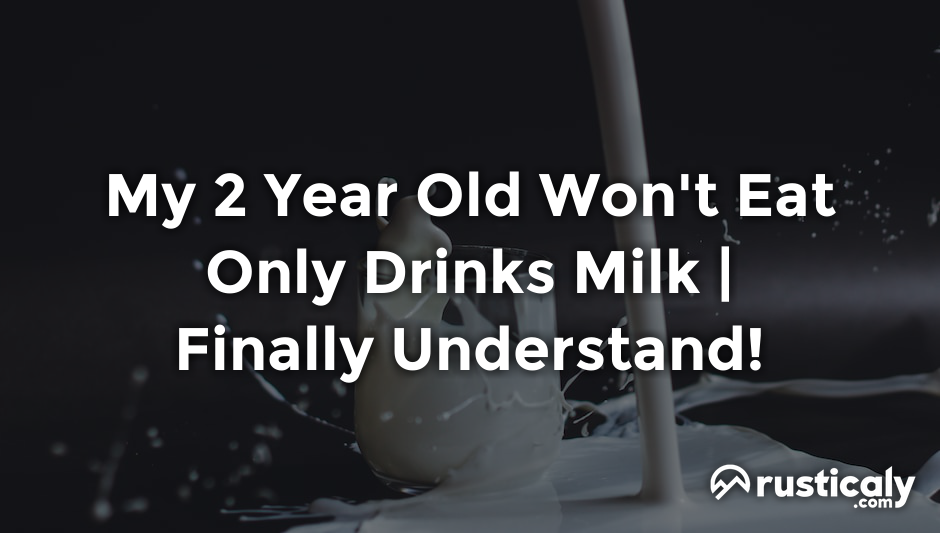 my 2 year old won't eat only drinks milk