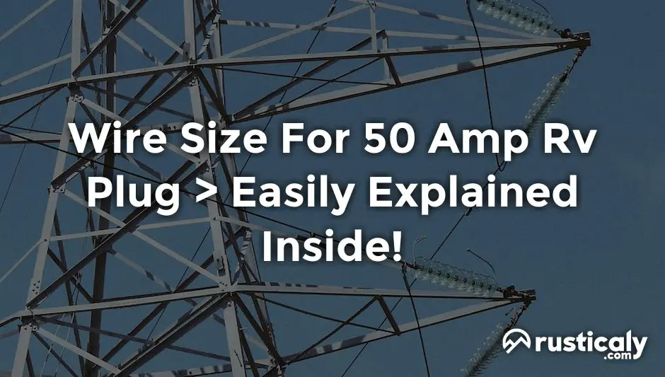 wire size for 50 amp rv plug