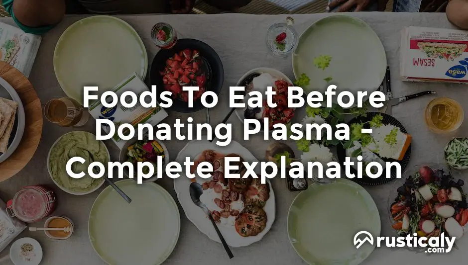 foods to eat before donating plasma
