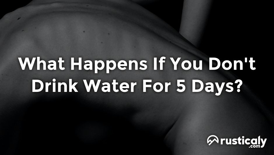 what happens if you don't drink water for 5 days