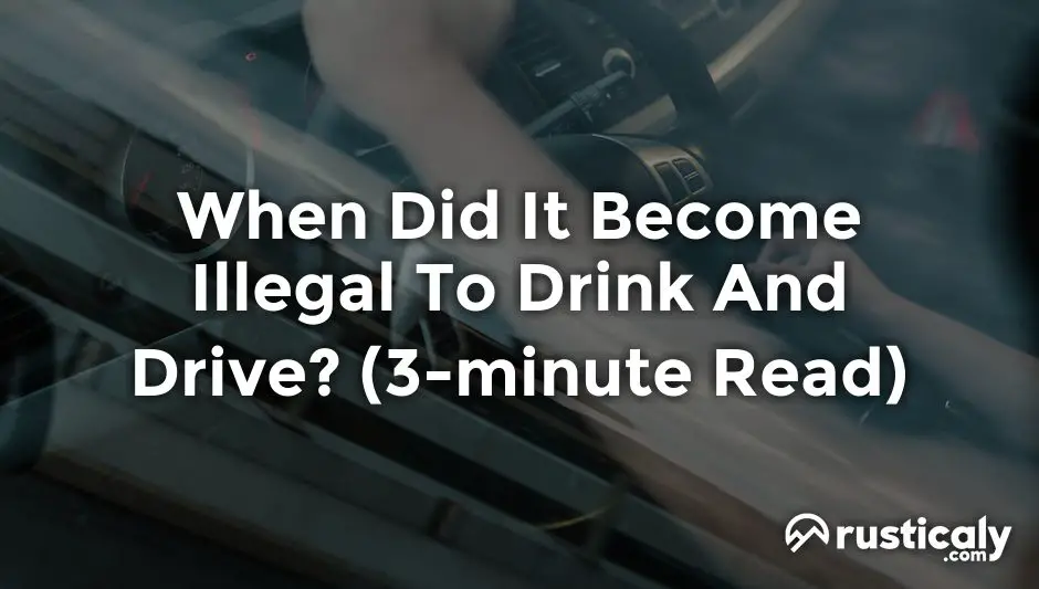 when did it become illegal to drink and drive