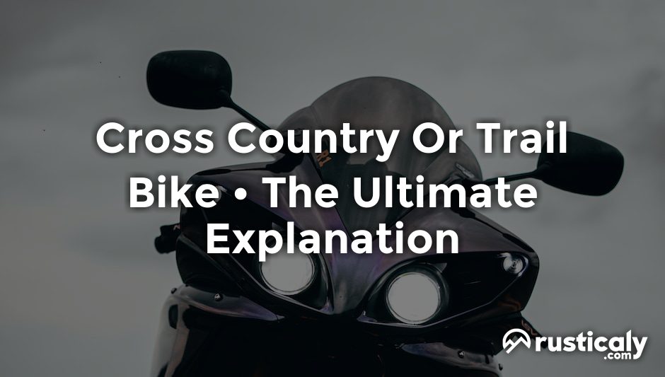 cross country or trail bike