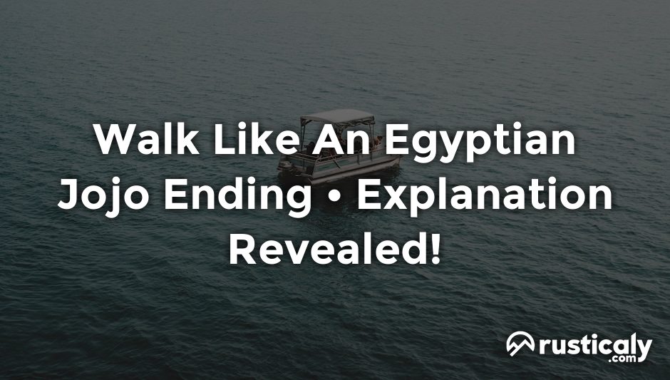 walk like an egyptian jojo ending
