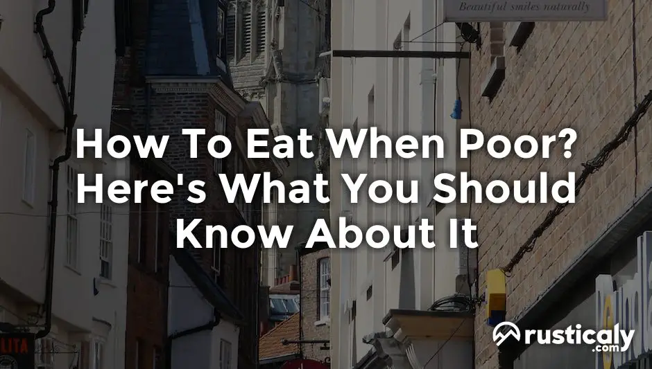 how to eat when poor