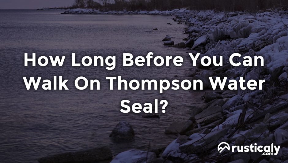 how long before you can walk on thompson water seal