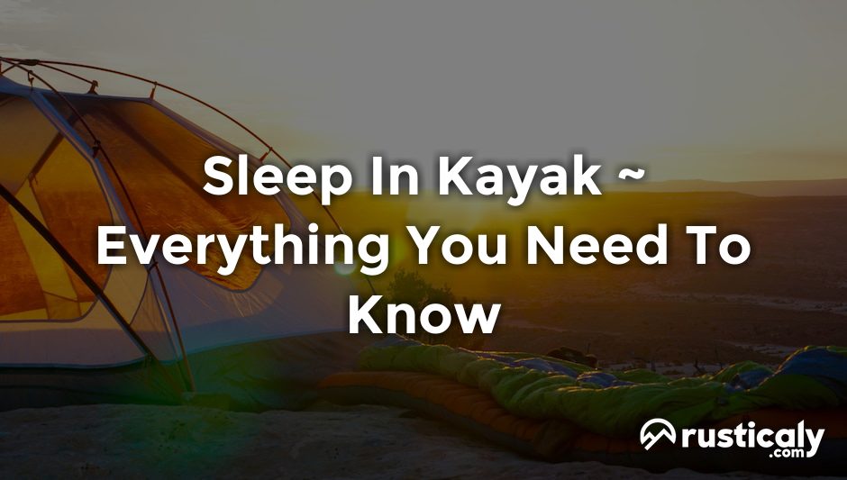 sleep in kayak