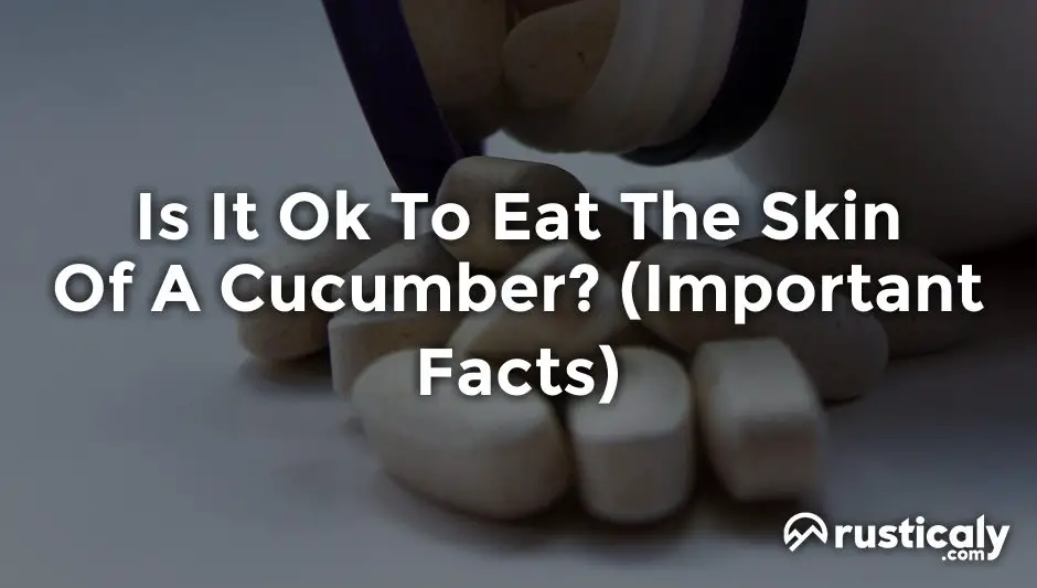 is it ok to eat the skin of a cucumber